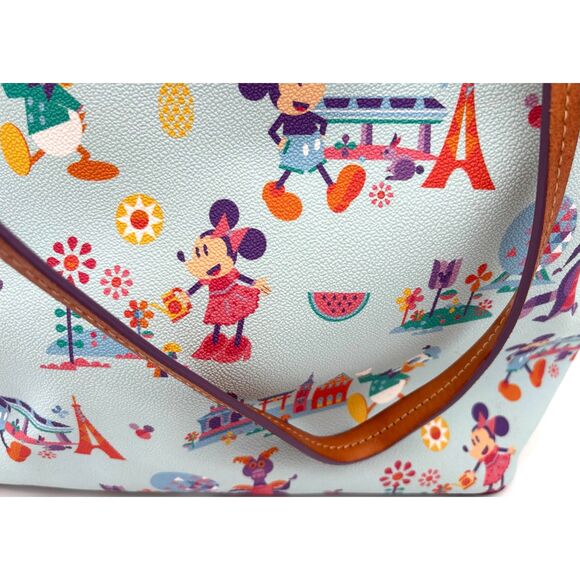 Disney Dooney & Bourke 2017 Flower Garden Festival Figment Flynn Large Tote Bag - Picture 5 of 16